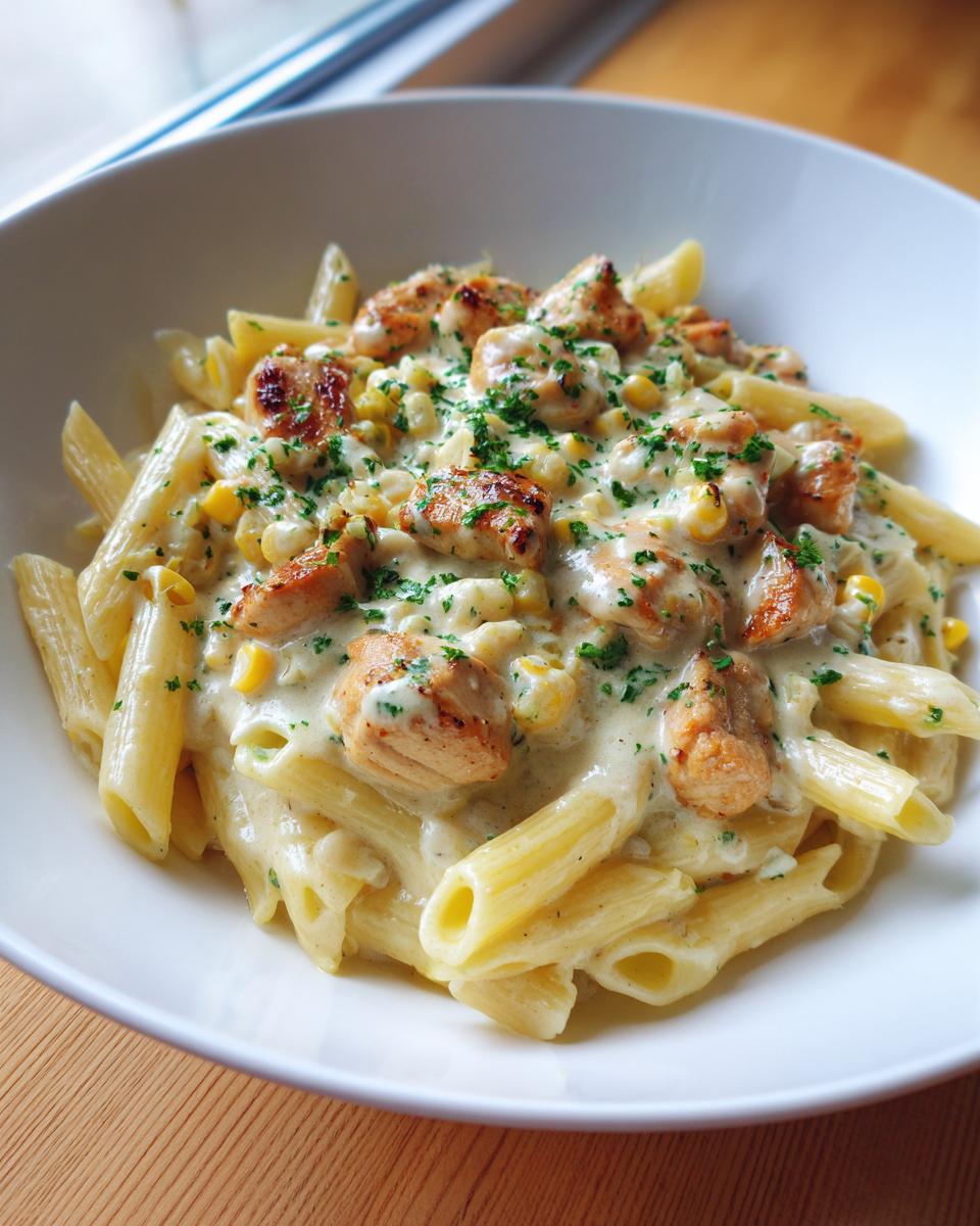 25-Minute Creamy Chicken and Corn Pasta That Thrills Tastebuds 7 Creamy Chicken and Corn Pasta - detail 2