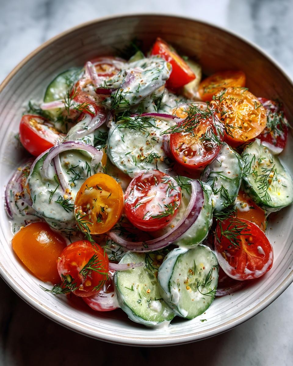 "27 Amazing Ways to Enjoy Creamy Cucumber Tomato Salad Bliss" 9 Creamy Cucumber Tomato Salad - detail 4
