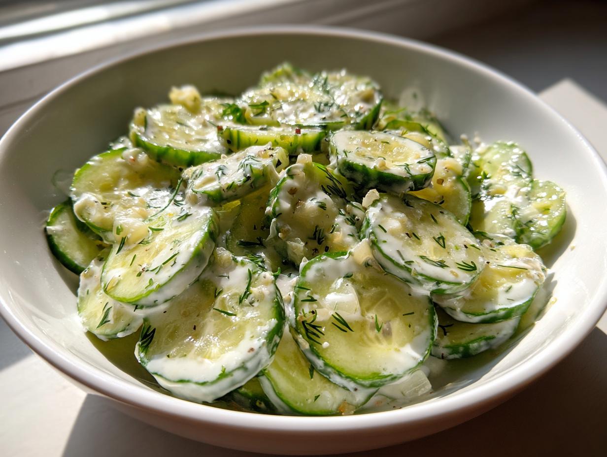 Creamy German Cucumber Salad
