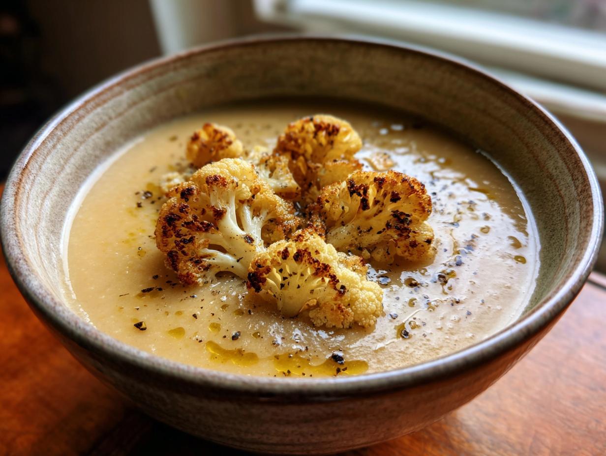 Creamy Roasted Cauliflower Soup