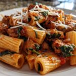 Creamy Sausage Rigatoni Recipe: 30 Minute Comfort Food 6 Creamy Sausage Rigatoni with Spinach, Garlic, and Tomato Cream Sauce