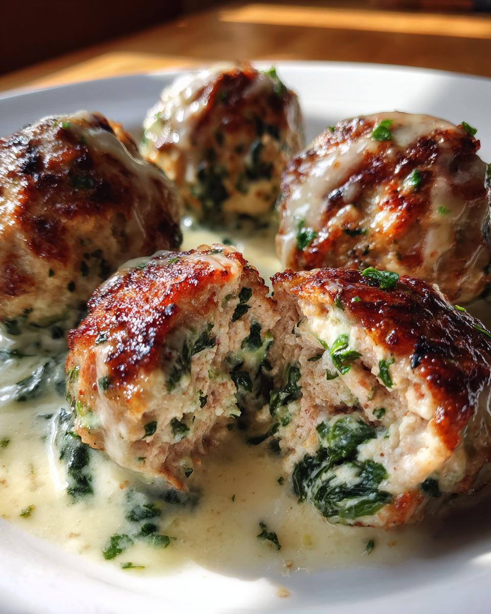 Creamy Spinach Turkey Meatballs - detail 1
