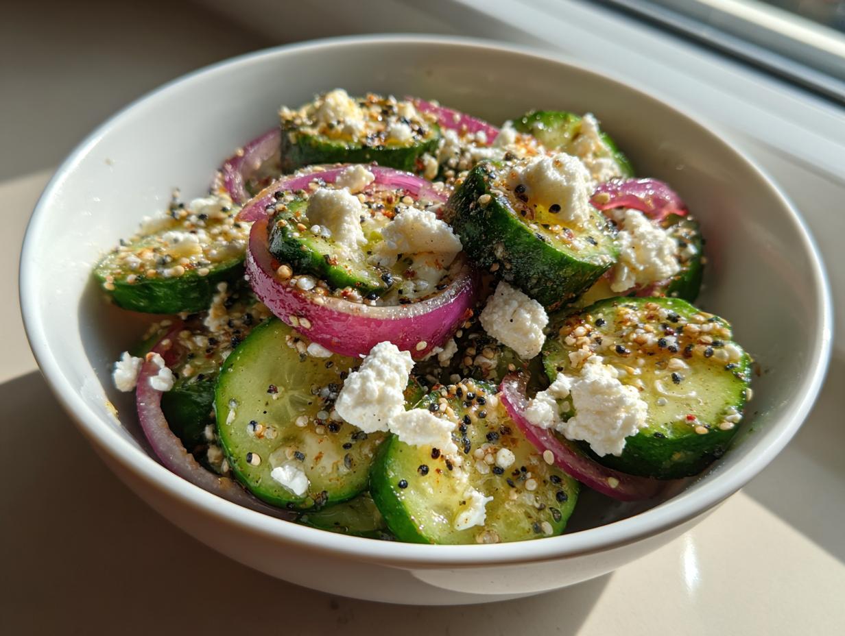 Cucumber Everything Bagel Salad