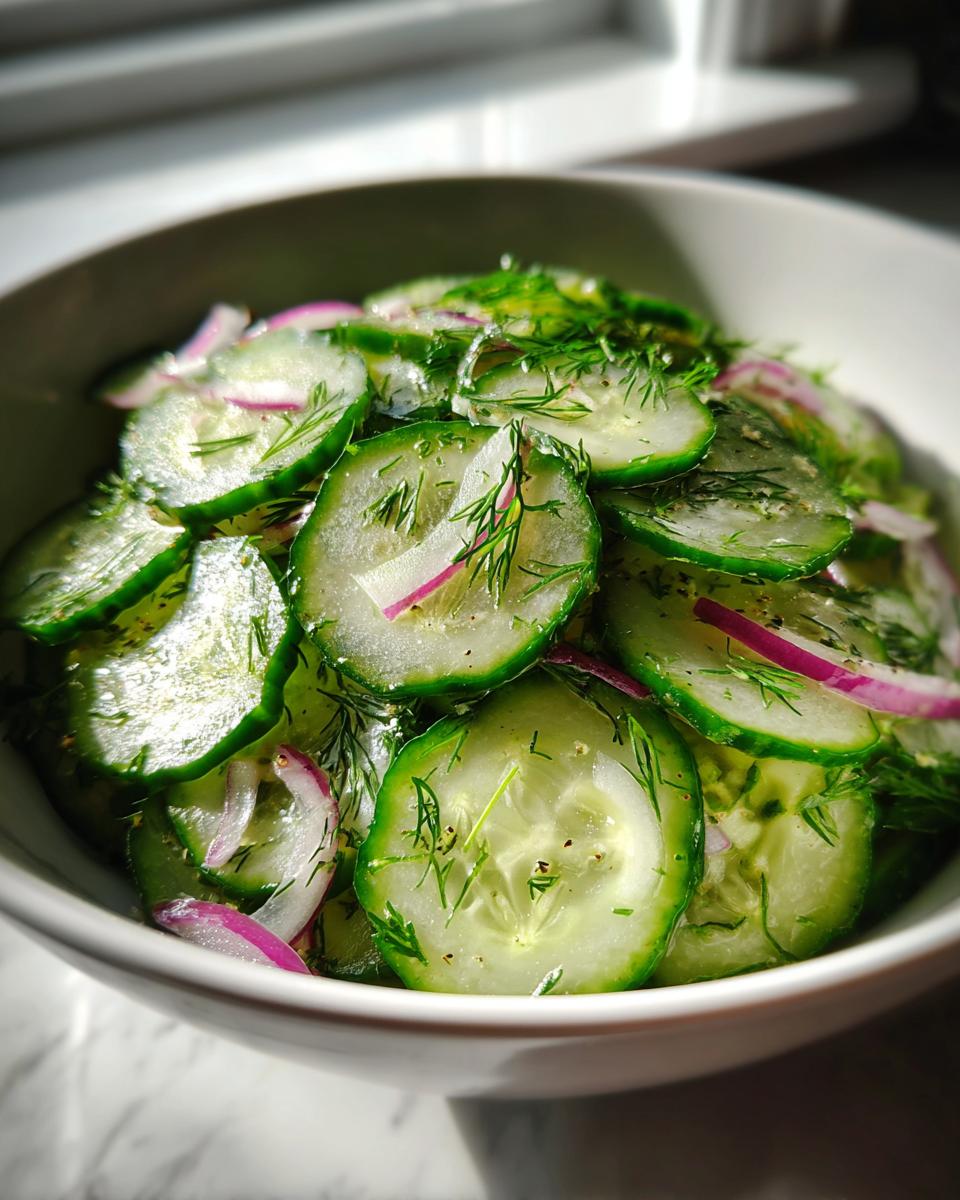 Cucumber Salad with Fresh Dill and Red Onion - detail 2