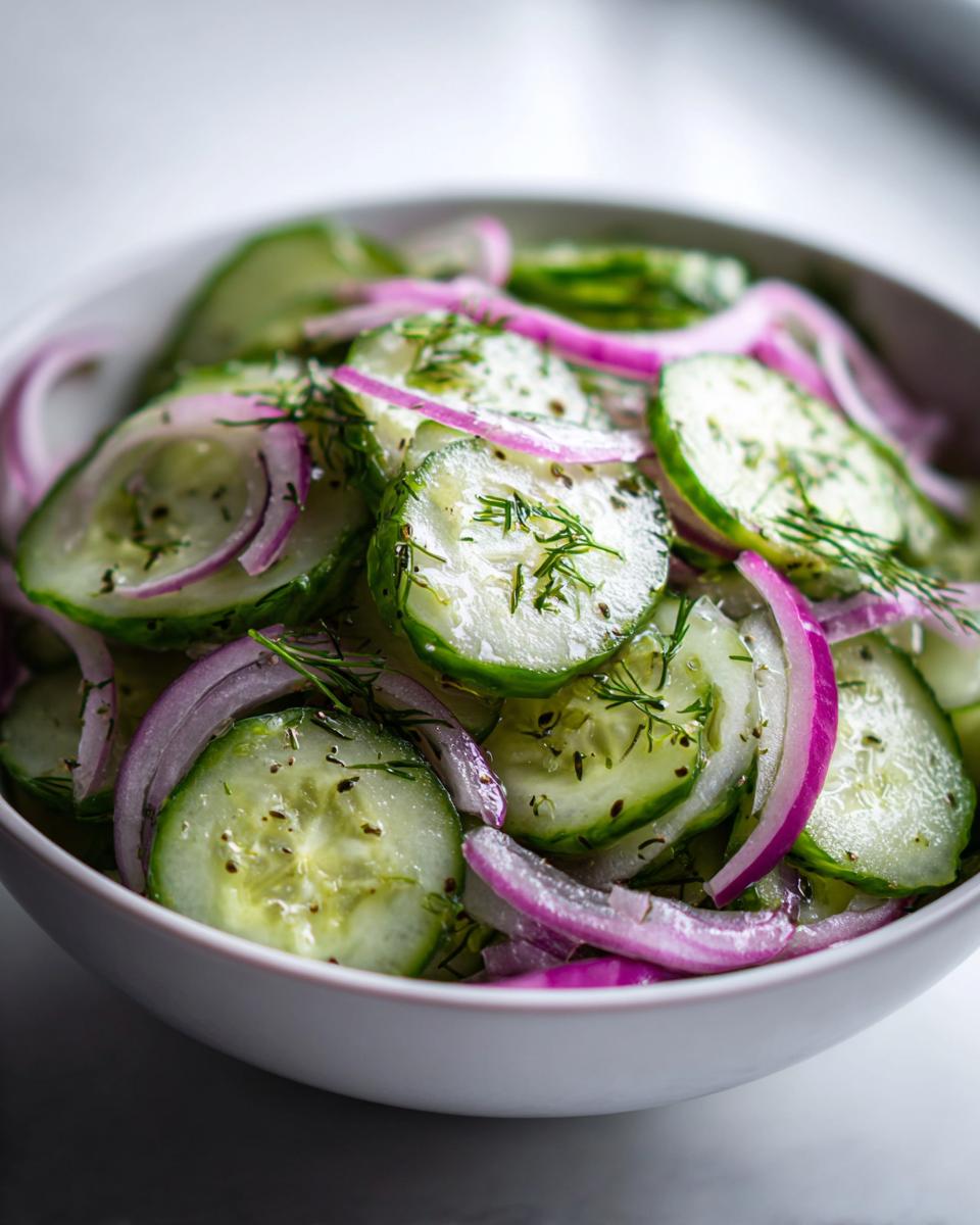 Cucumber Salad with Fresh Dill and Red Onion - detail 3