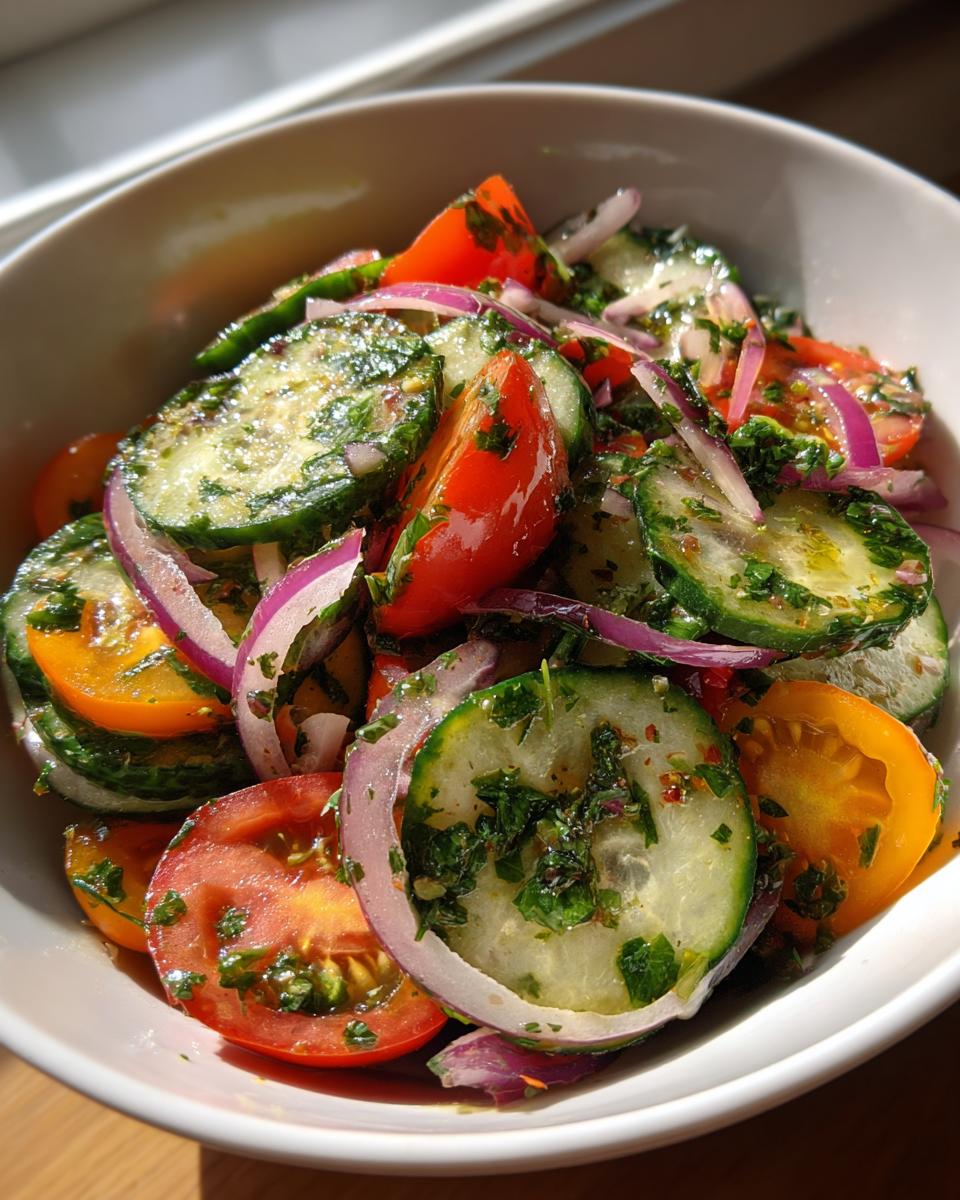 30-Minute Cucumber Tomato Salad Recipe: Refreshing Summer Bliss! 6 Cucumber Tomato Salad - detail 1