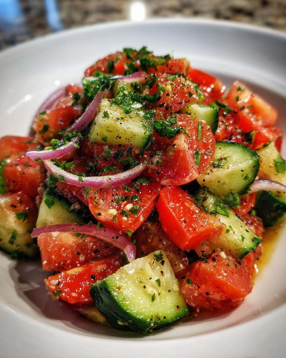 Refreshing Easy Tomato Cucumber Salad Ready in 10 Minutes 6 Easy Tomato Cucumber Salad - detail 1