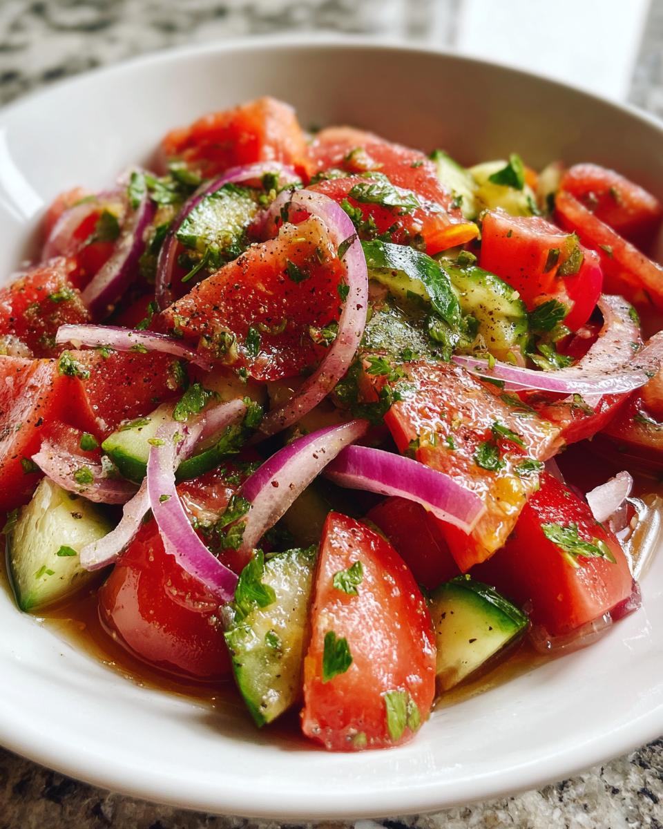 Refreshing Easy Tomato Cucumber Salad Ready in 10 Minutes 8 Easy Tomato Cucumber Salad - detail 3