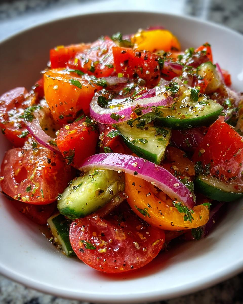 Refreshing Easy Tomato Cucumber Salad Ready in 10 Minutes 9 Easy Tomato Cucumber Salad - detail 4