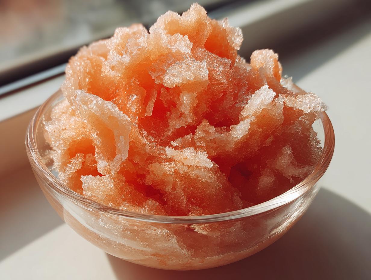 Frozen Peach Shaved Ice