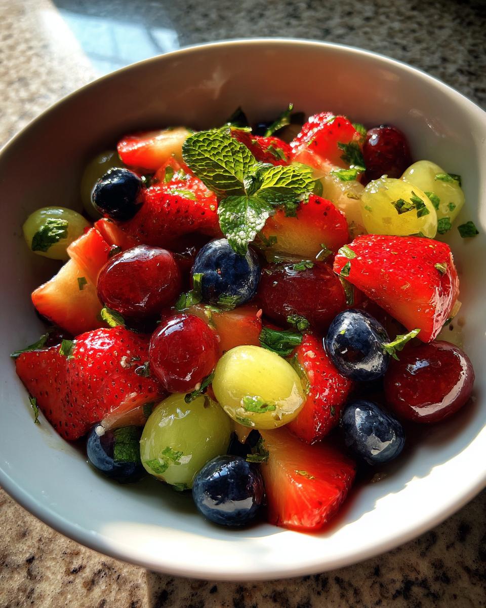Fruit Salad with honey lime dressing - detail 1