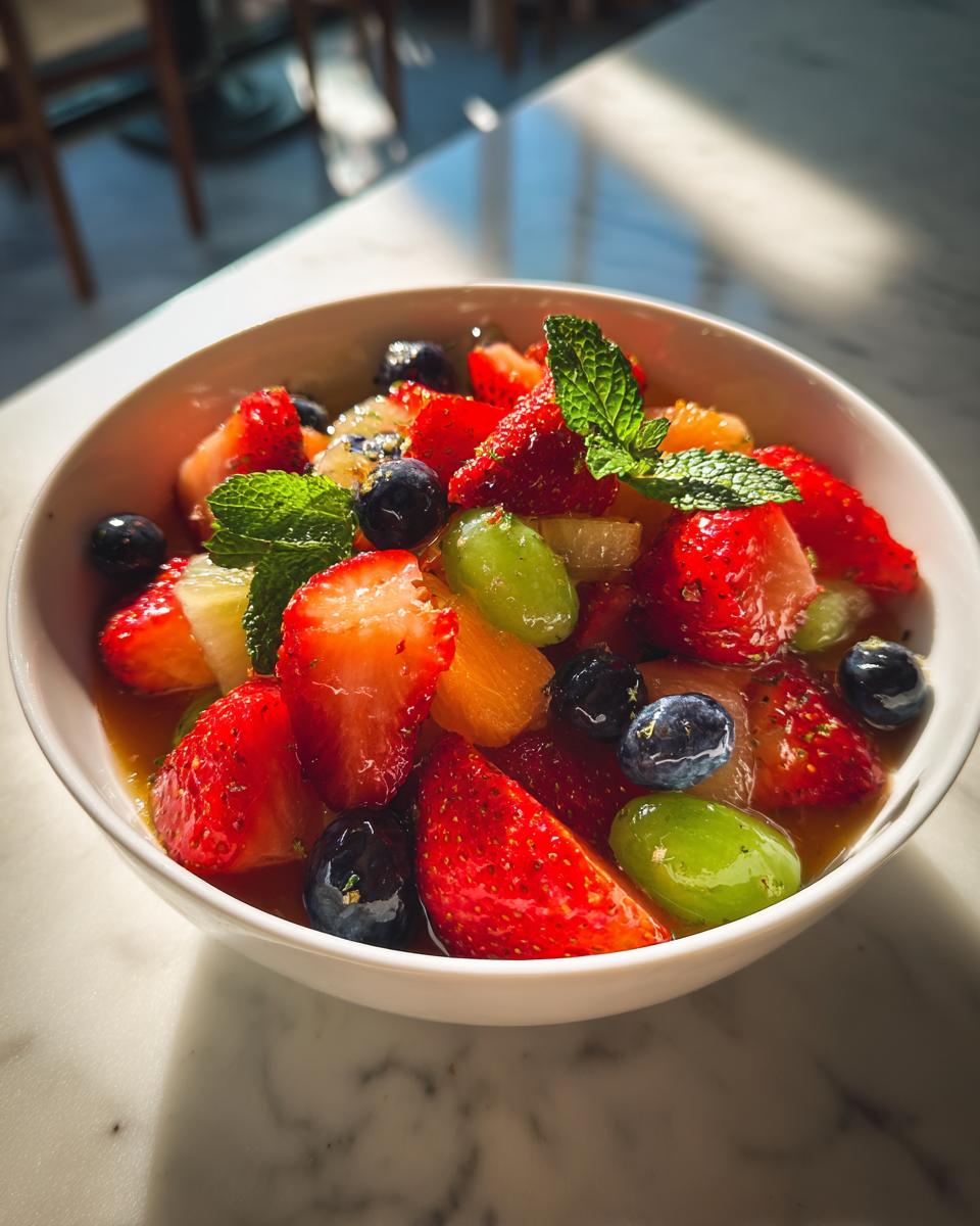 10-Minute Honey Lime Fruit Salad for Refreshing Bliss 5 Fruit Salad with honey lime dressing - detail 1