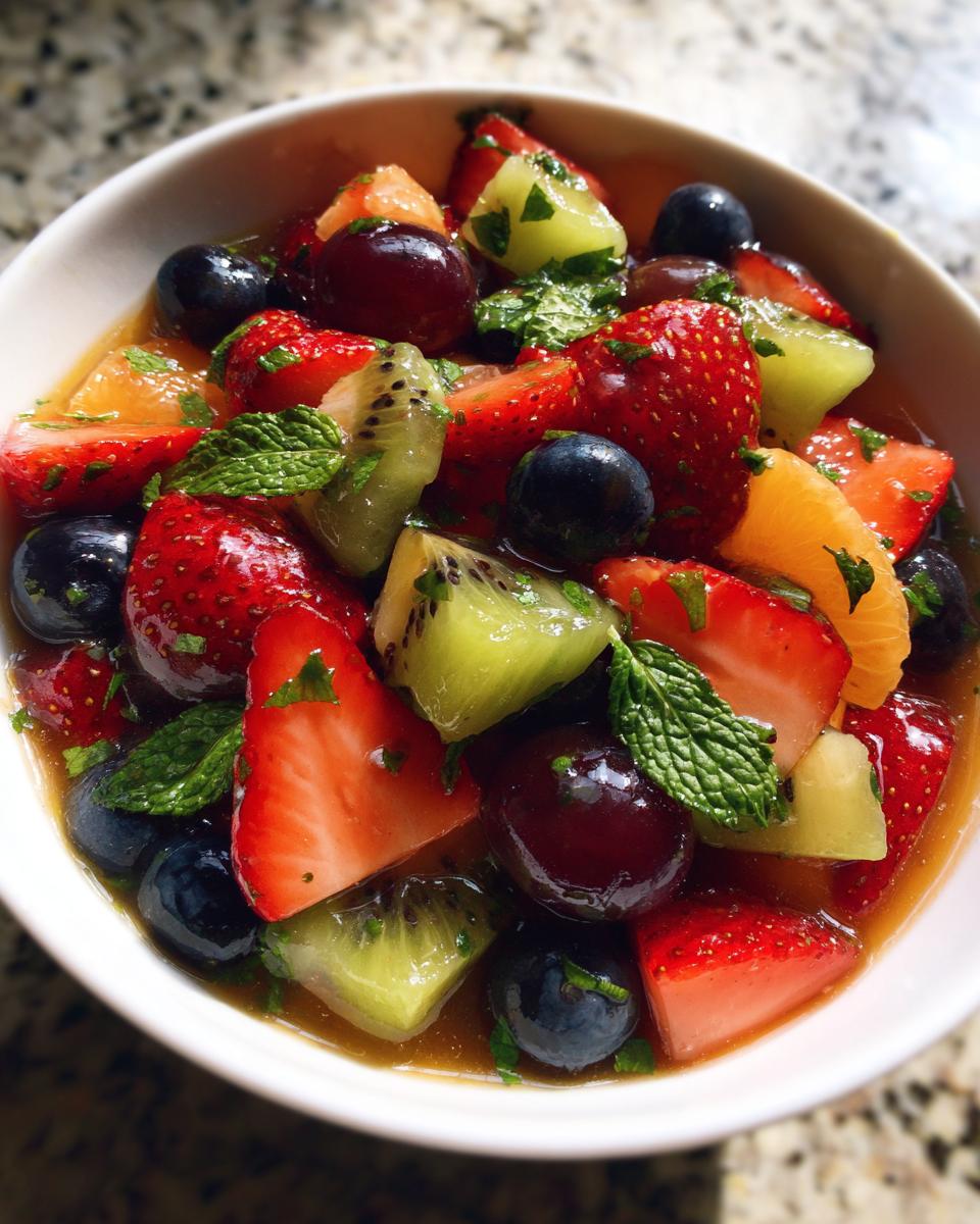 Fruit Salad with honey lime dressing - detail 2