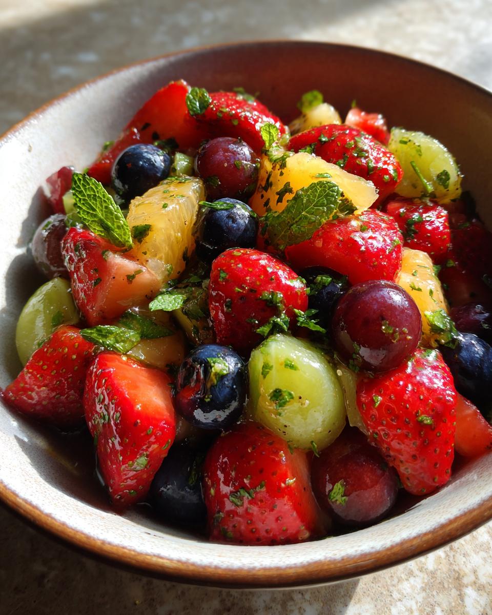 Fruit Salad with honey lime dressing - detail 3