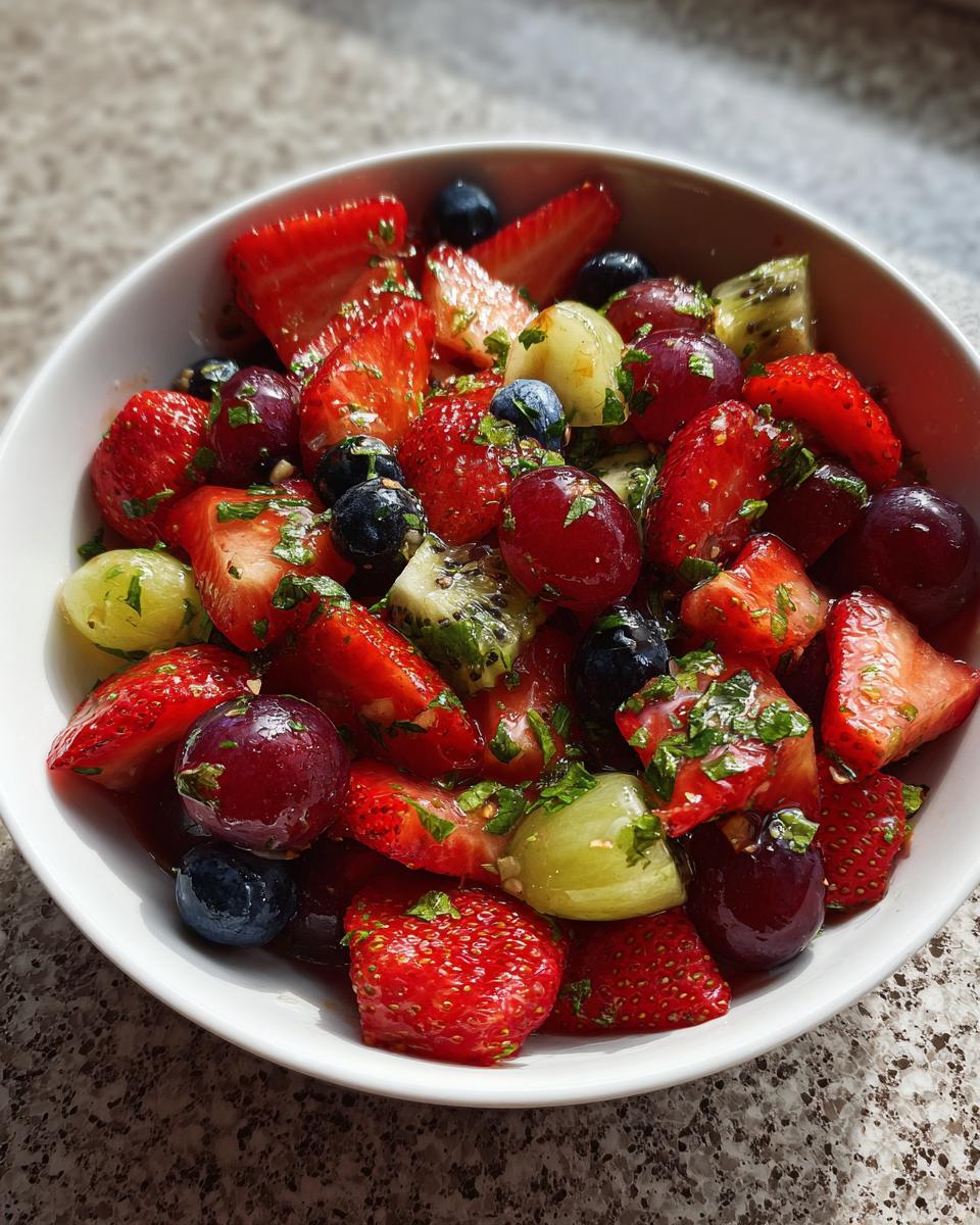 Fruit Salad with honey lime dressing - detail 4