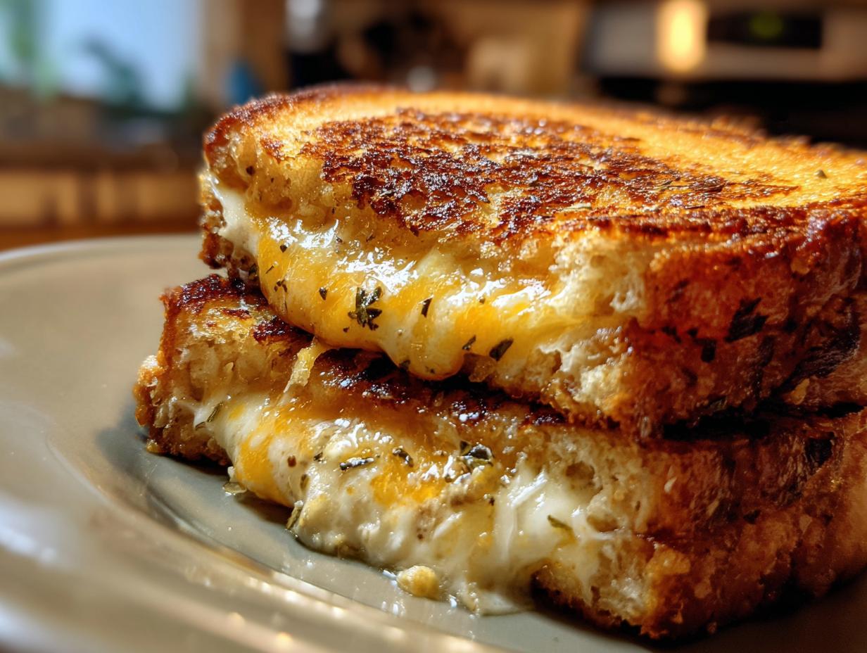 Garlic Bread Grilled Cheese