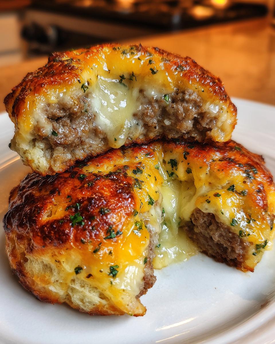 Garlic Parmesan Cheeseburger Bombs - detail 2