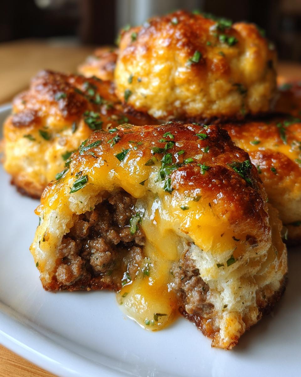 Garlic Parmesan Cheeseburger Bombs - detail 3