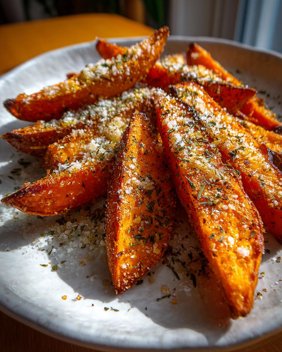 Garlic Parmesan Sweet Potato Wedges - 3 Secrets to Crispy Perfection 7 Garlic Parmesan Sweet Potato Wedges - detail 2