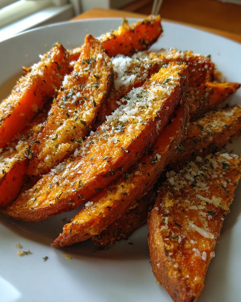 Garlic Parmesan Sweet Potato Wedges - 3 Secrets to Crispy Perfection 9 Garlic Parmesan Sweet Potato Wedges - detail 4