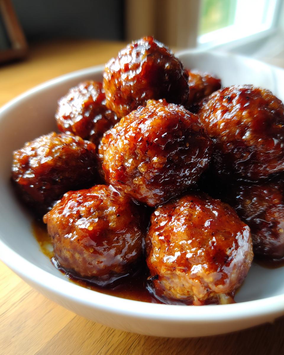 Honey BBQ Crockpot Meatballs - detail 2