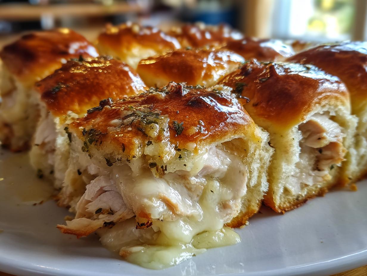 Hot Turkey and Cheese Party Rolls