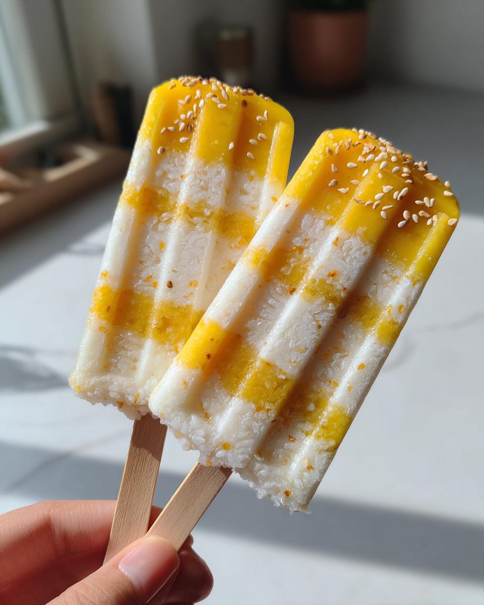 Mango Sticky Rice Popsicles - detail 2