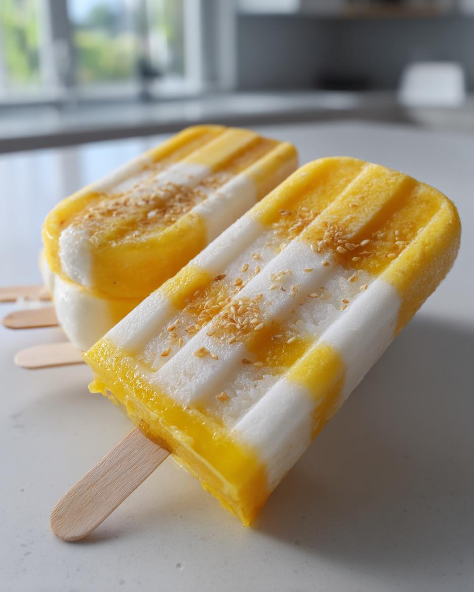 Mango Sticky Rice Popsicles - detail 4