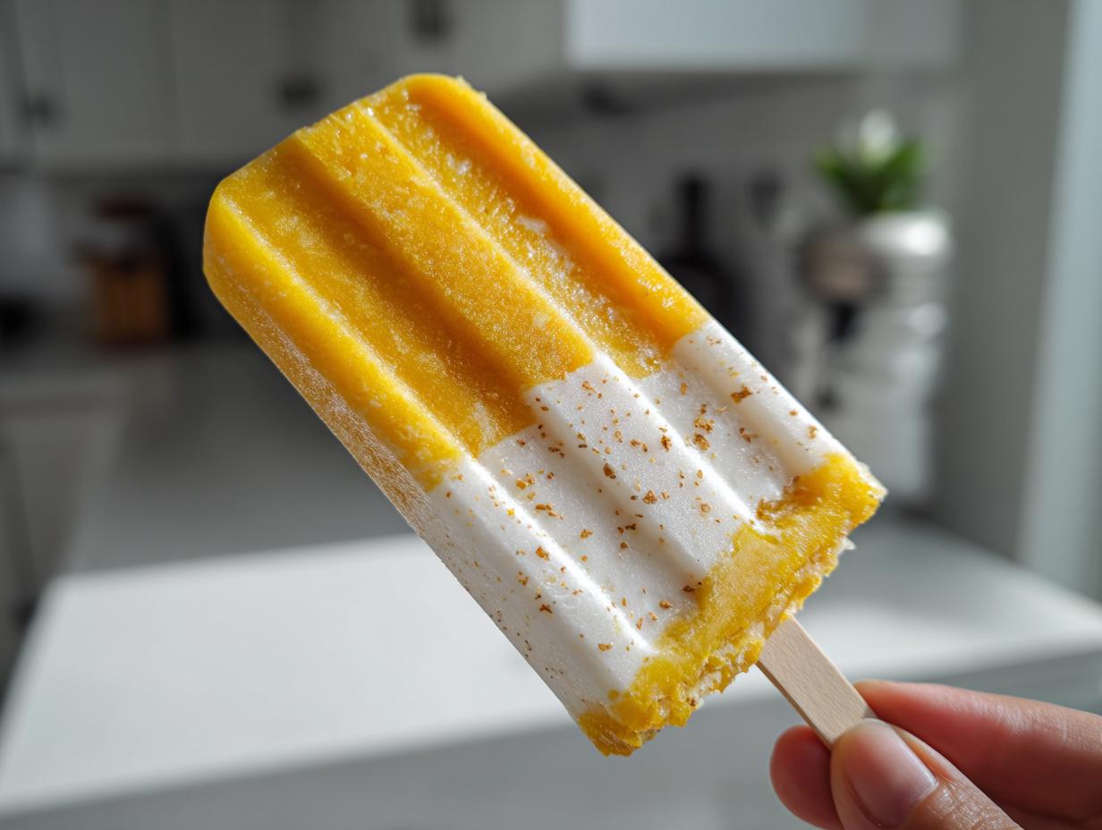 Mango Sticky Rice Popsicles