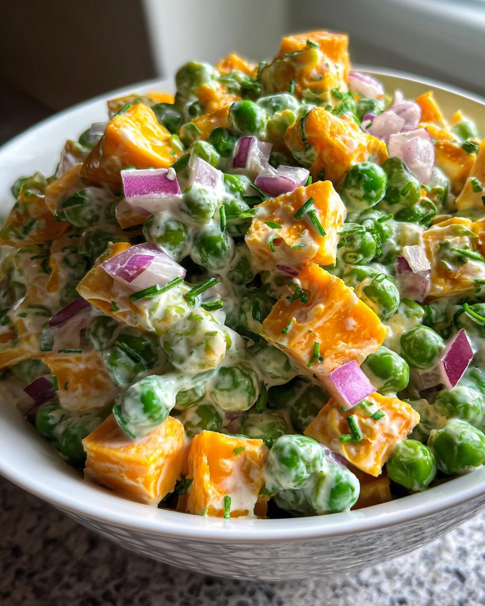 Creamy Pea Salad With Cheese in Just 10 Minutes 6 Pea Salad With Cheese - detail 1