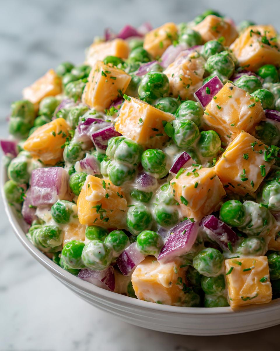 Creamy Pea Salad With Cheese in Just 10 Minutes 8 Pea Salad With Cheese - detail 3