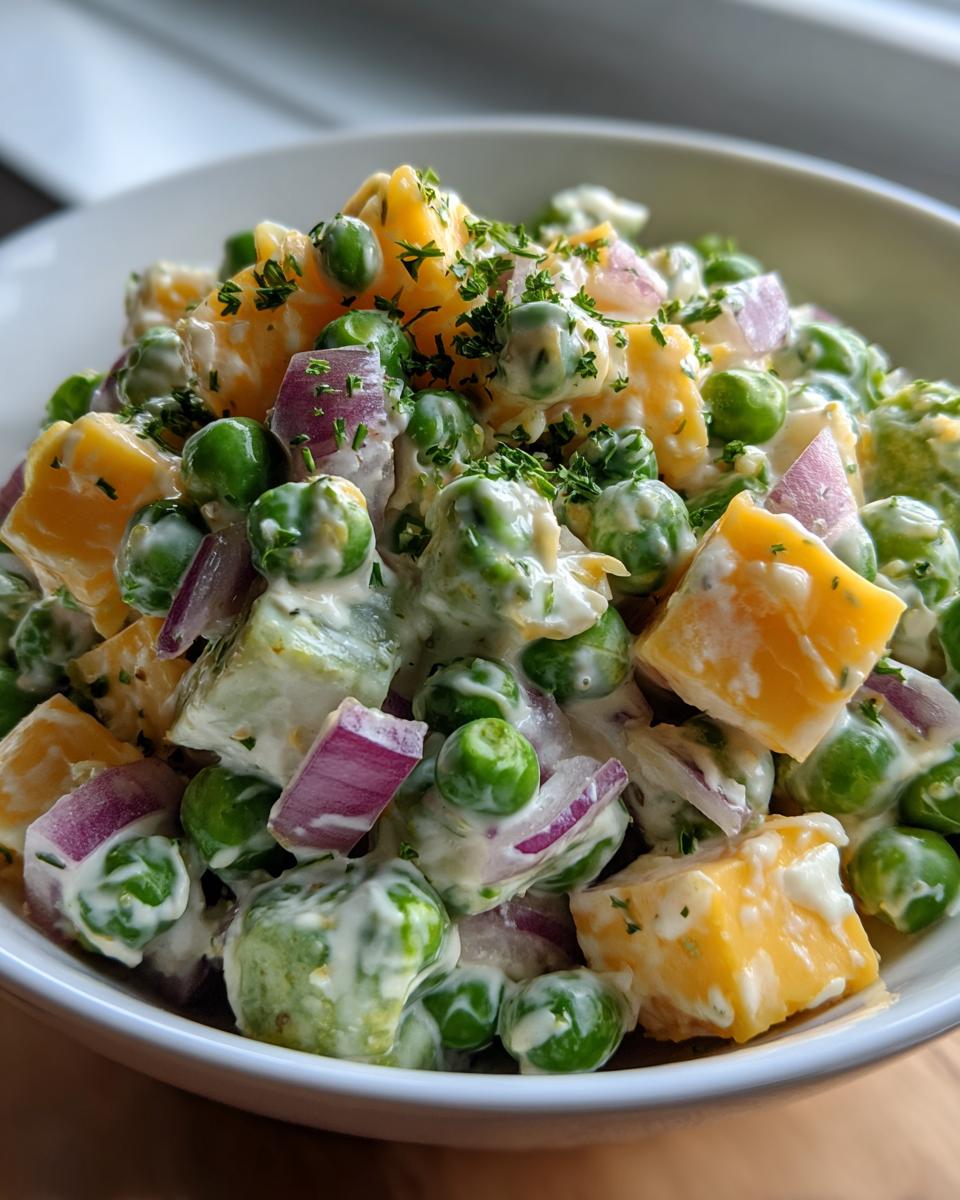 Creamy Pea Salad With Cheese in Just 10 Minutes 9 Pea Salad With Cheese - detail 4