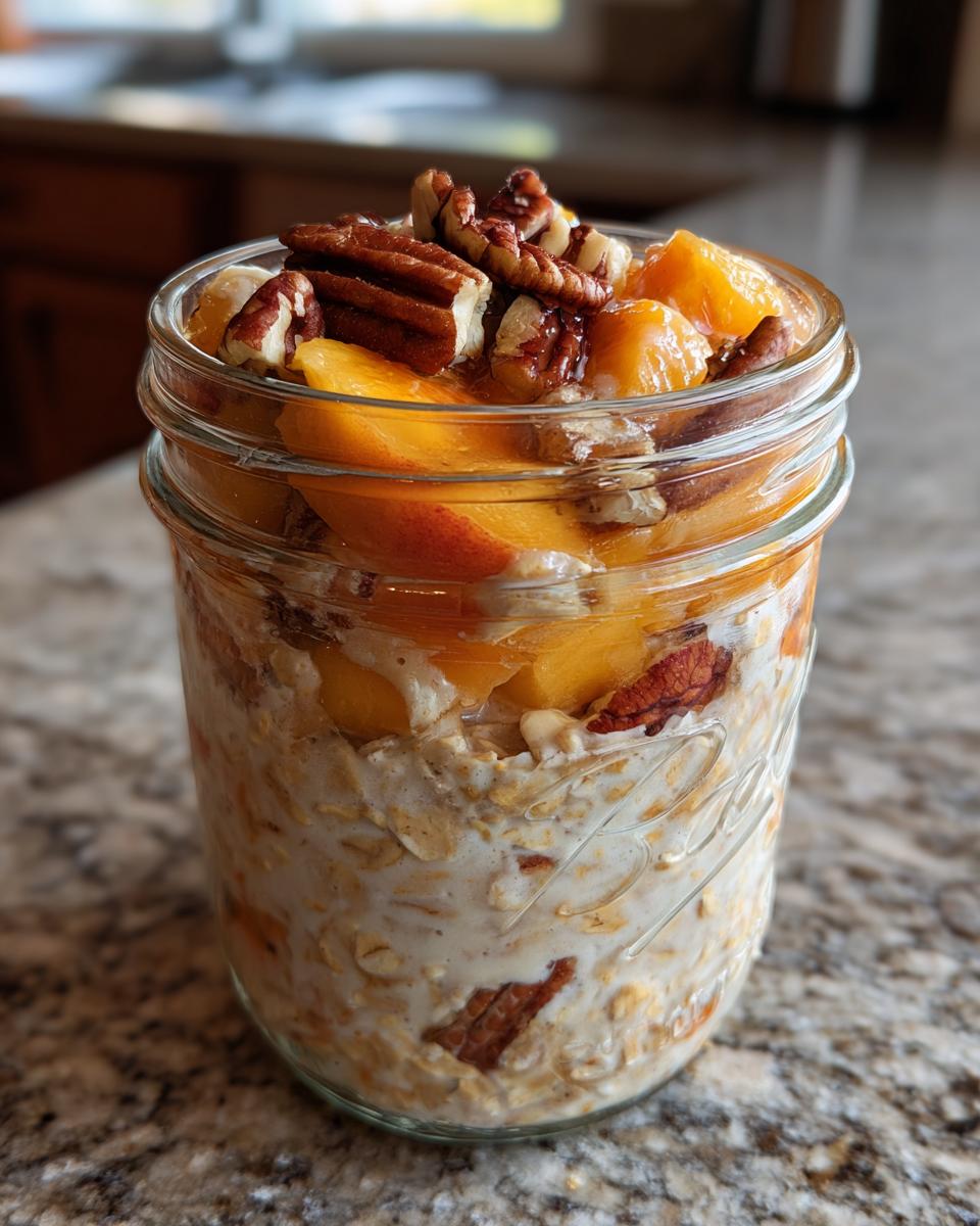 Peach Cobbler Overnight Oats - detail 3
