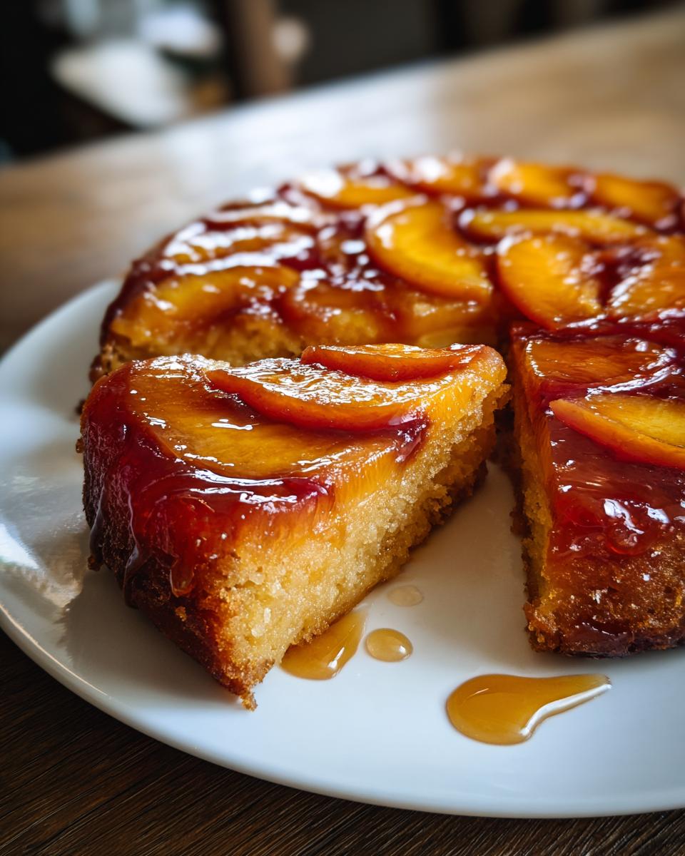 Peach Upside-Down Cake - detail 1