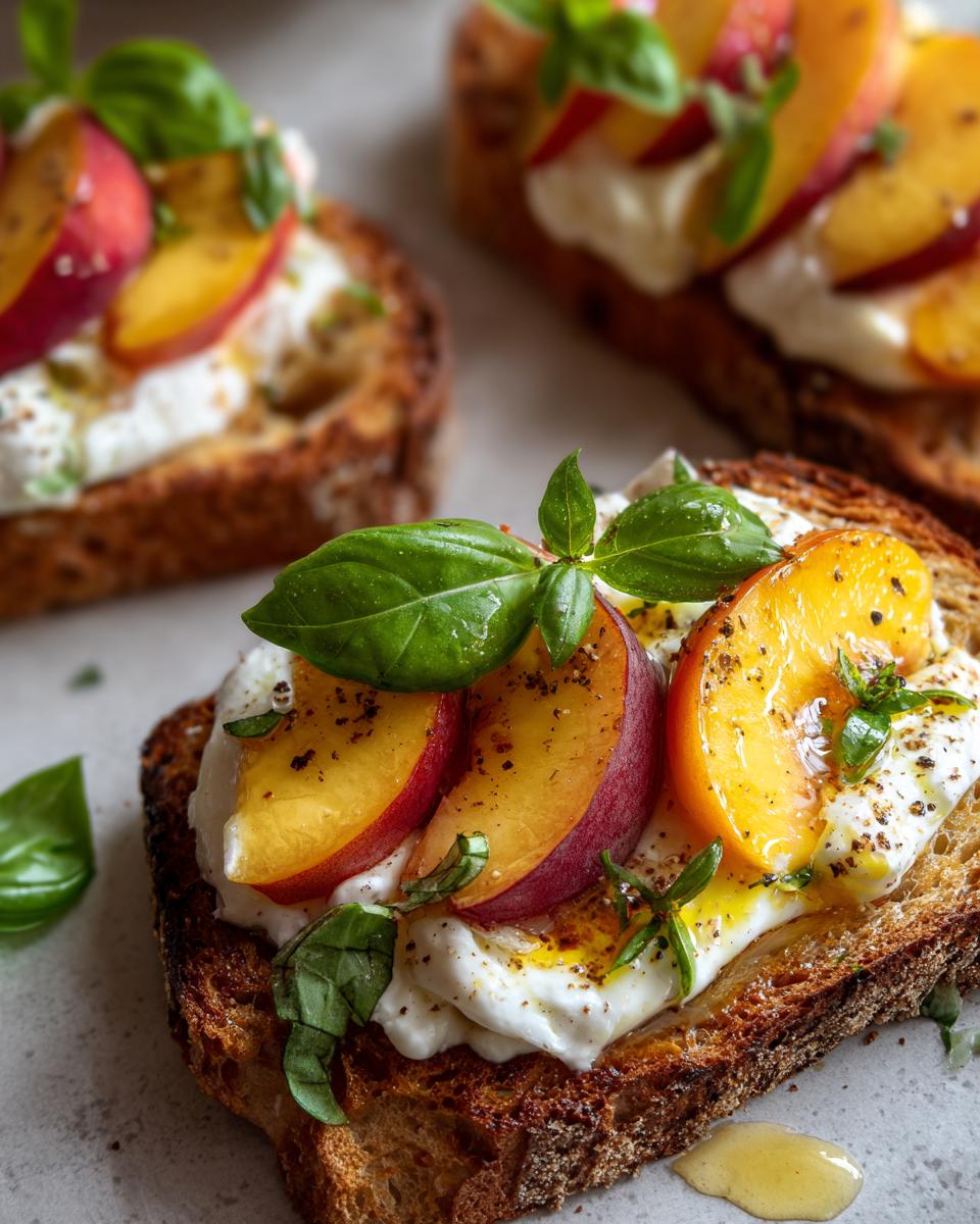 Peach and Burrata Toast - detail 1