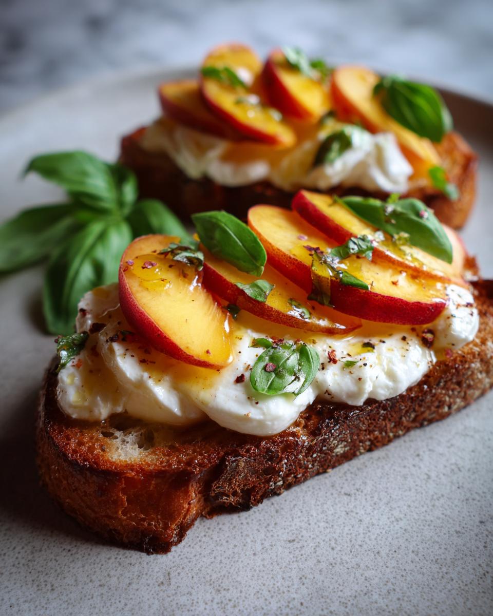 Peach and Burrata Toast - detail 2