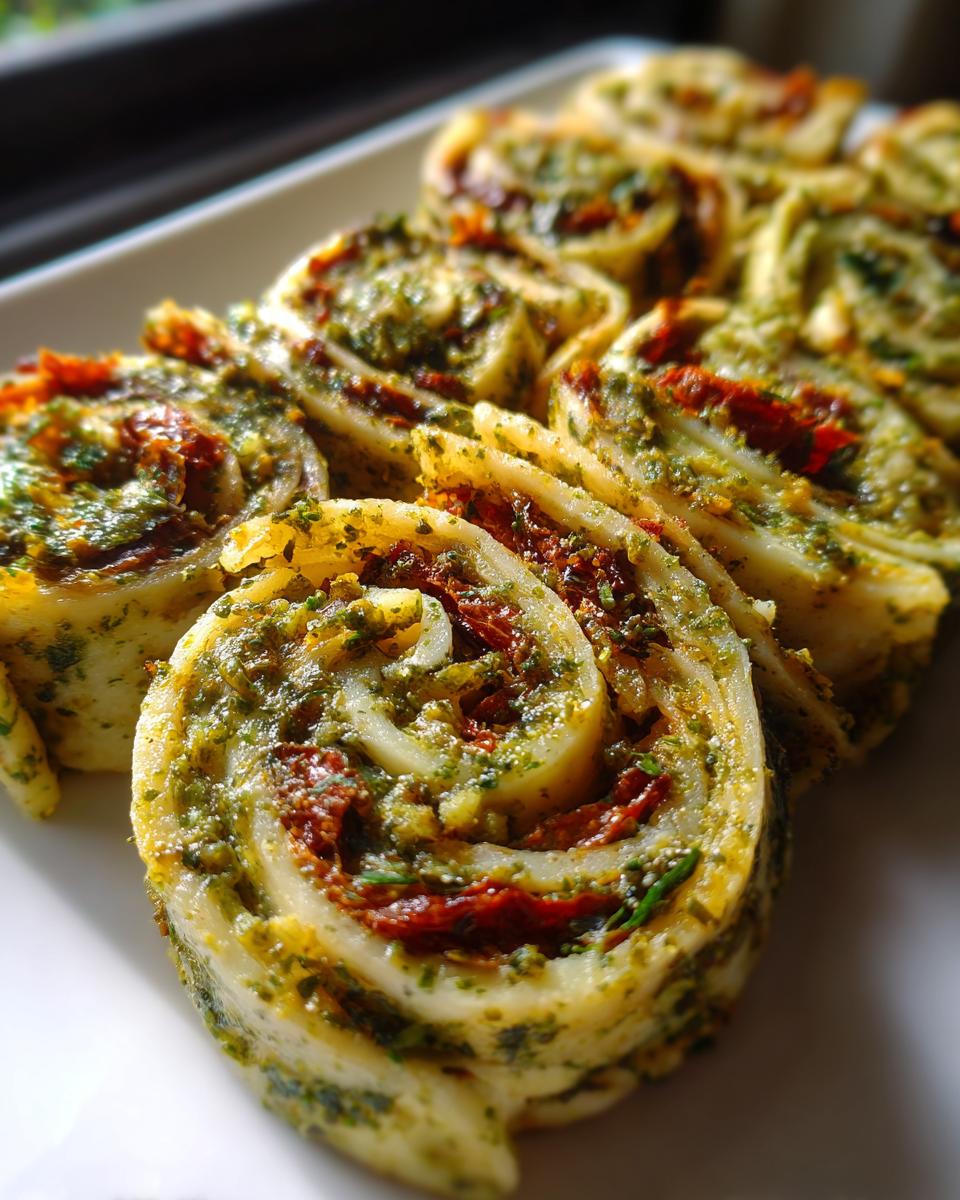 Pesto Tortilla Pinwheels - detail 1