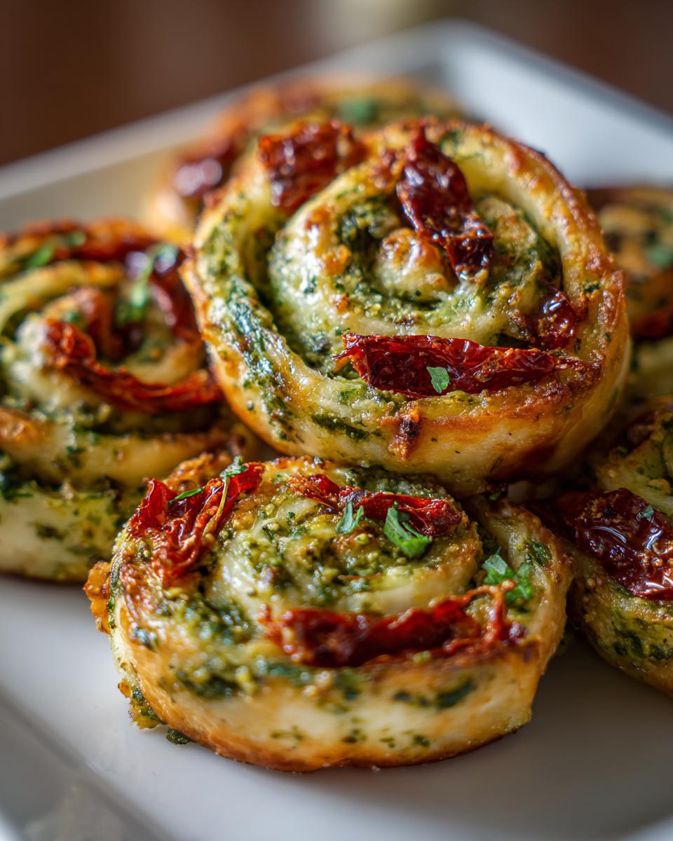 Pesto Tortilla Pinwheels - detail 2