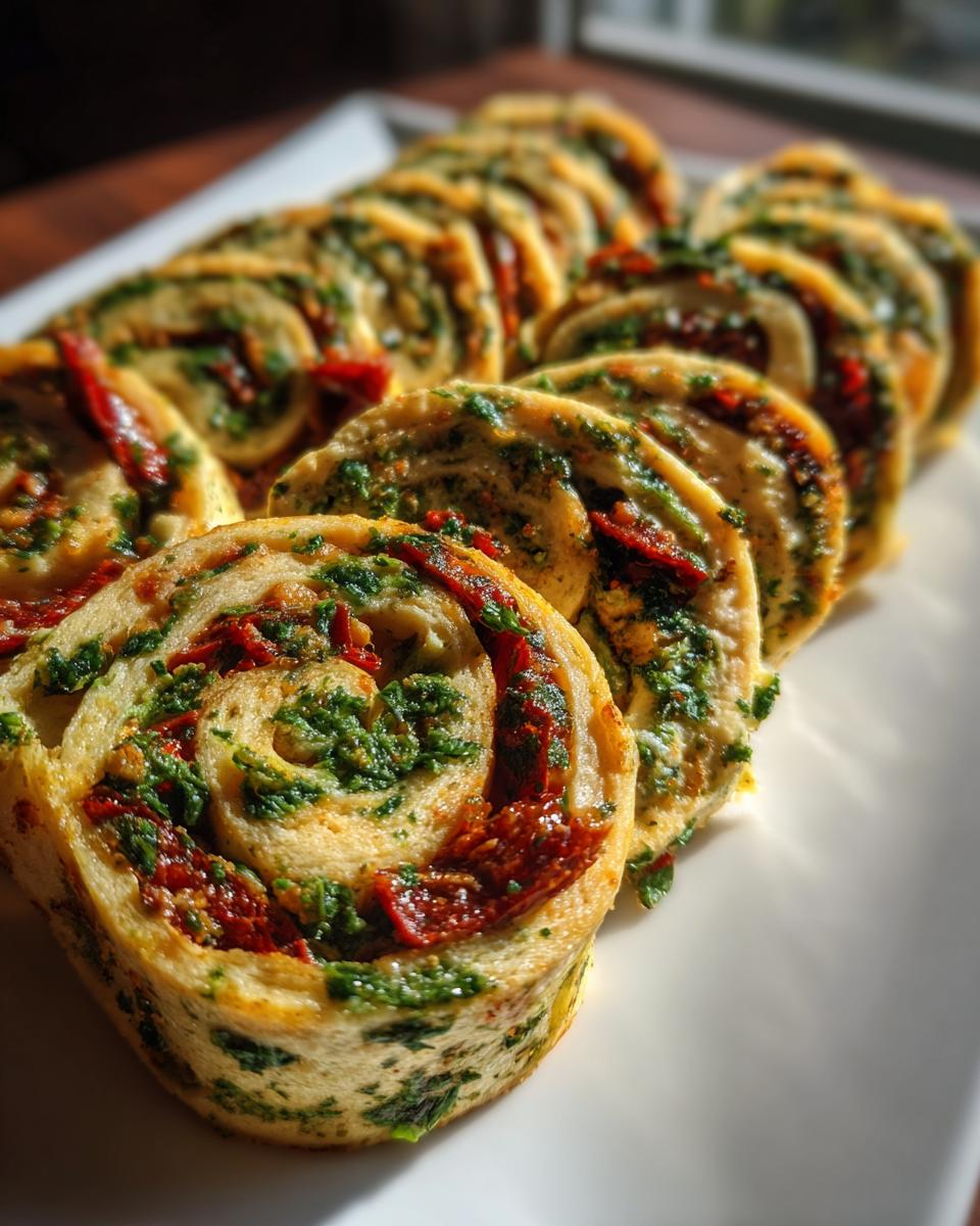 Pesto Tortilla Pinwheels - detail 3
