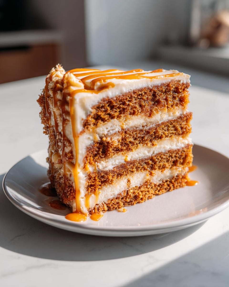 Dreamy Pumpkin Cake with Caramel Cream Cheese Frosting 6 Pumpkin Cake with Caramel Cream Cheese Frosting - detail 1