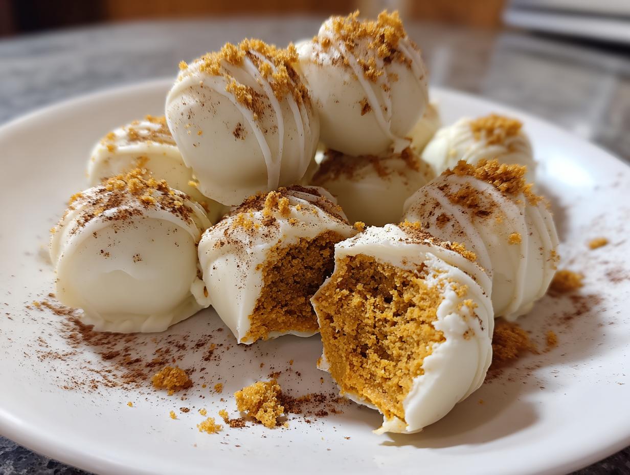 Pumpkin Cheesecake Truffles