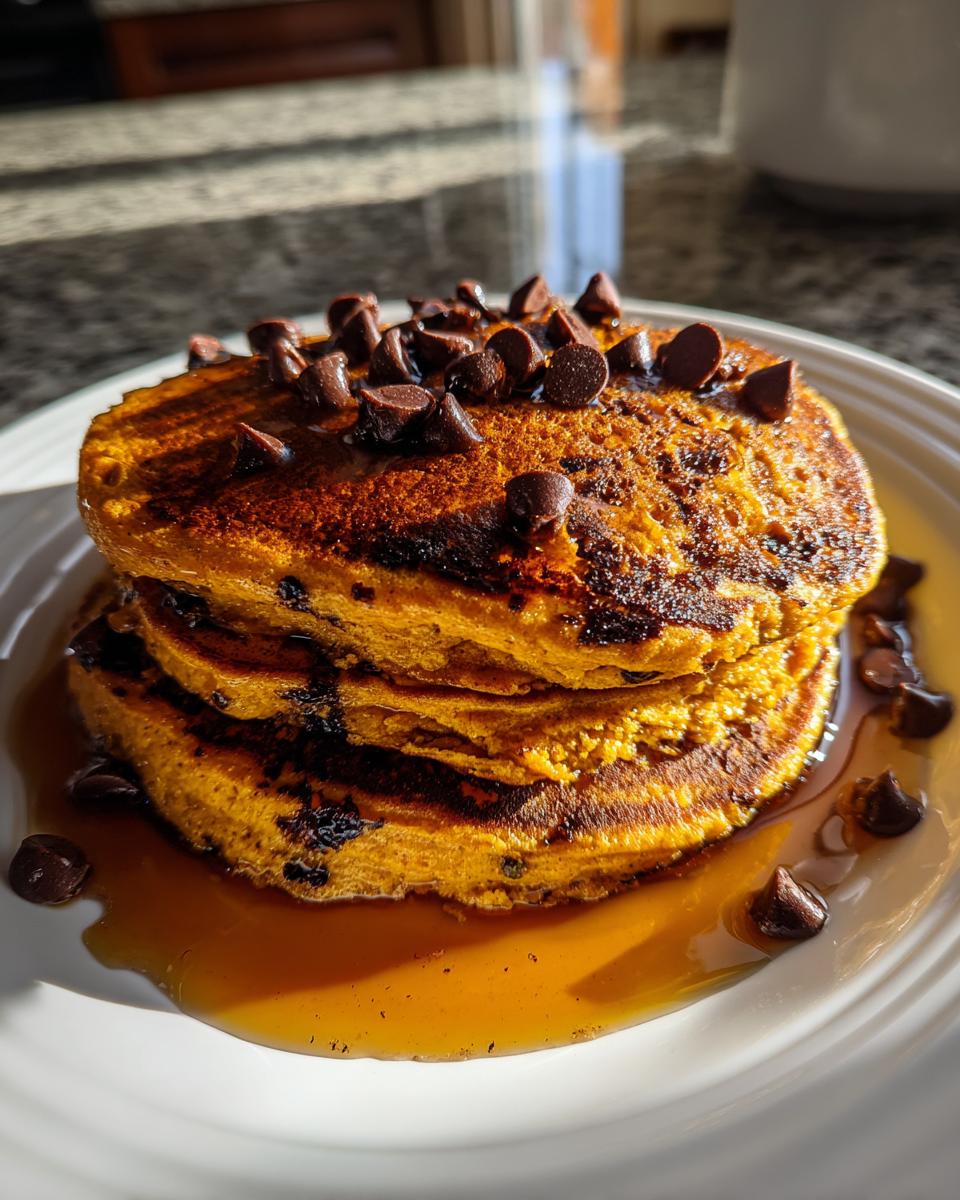 Pumpkin Chocolate Chip Pancakes - detail 2