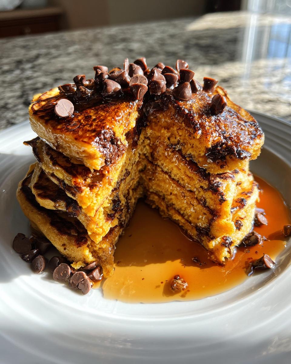 Pumpkin Chocolate Chip Pancakes - detail 3