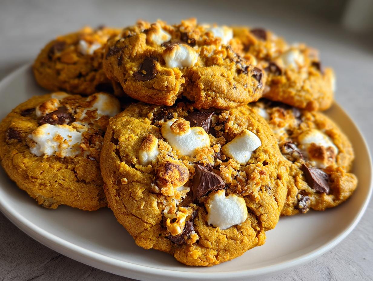Pumpkin S'mores Cookies