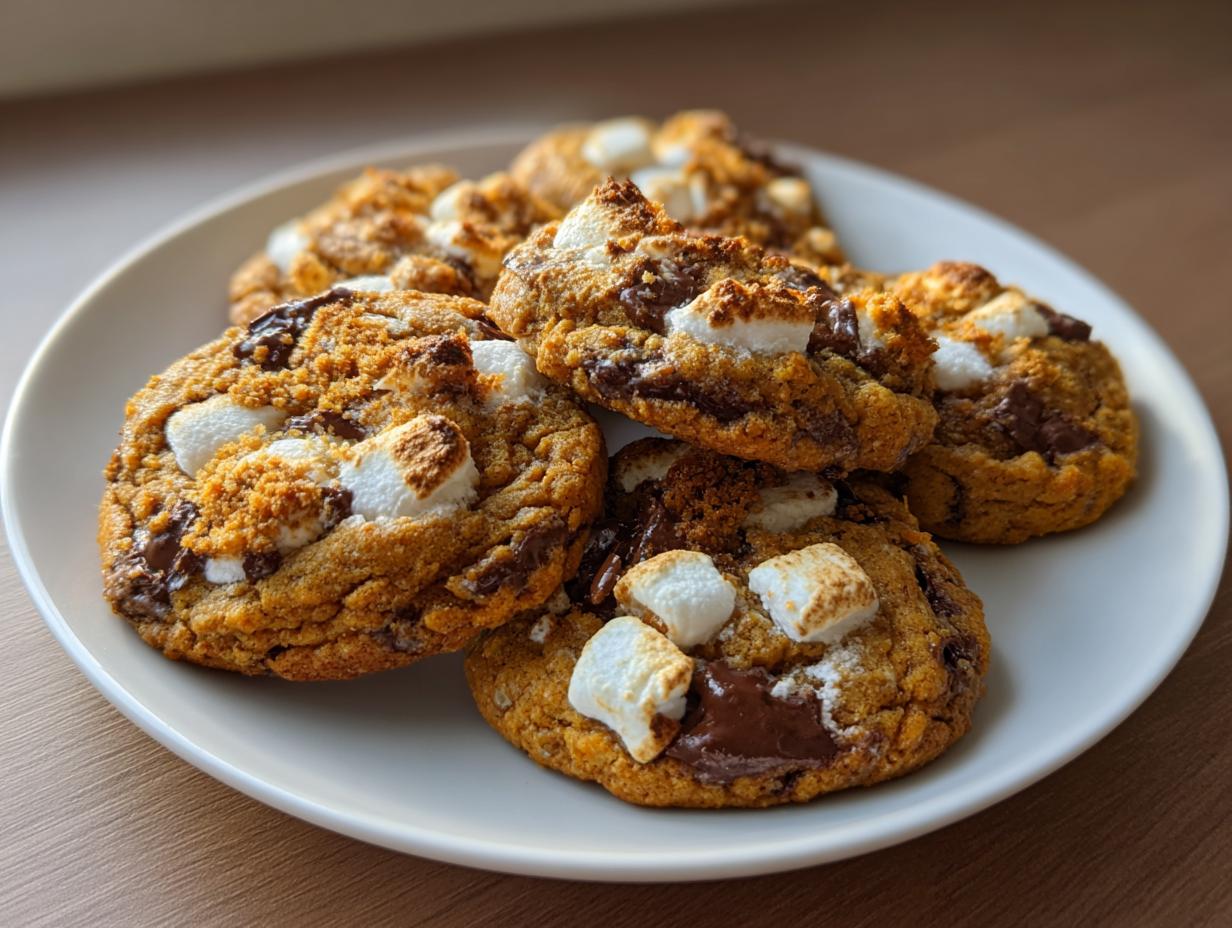 Pumpkin S'mores Cookies