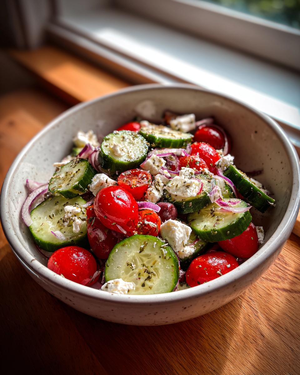 10-Minute Quick Greek Cucumber Salad - Heavenly Refreshing Crunch 6 Quick Greek Cucumber Salad - detail 2