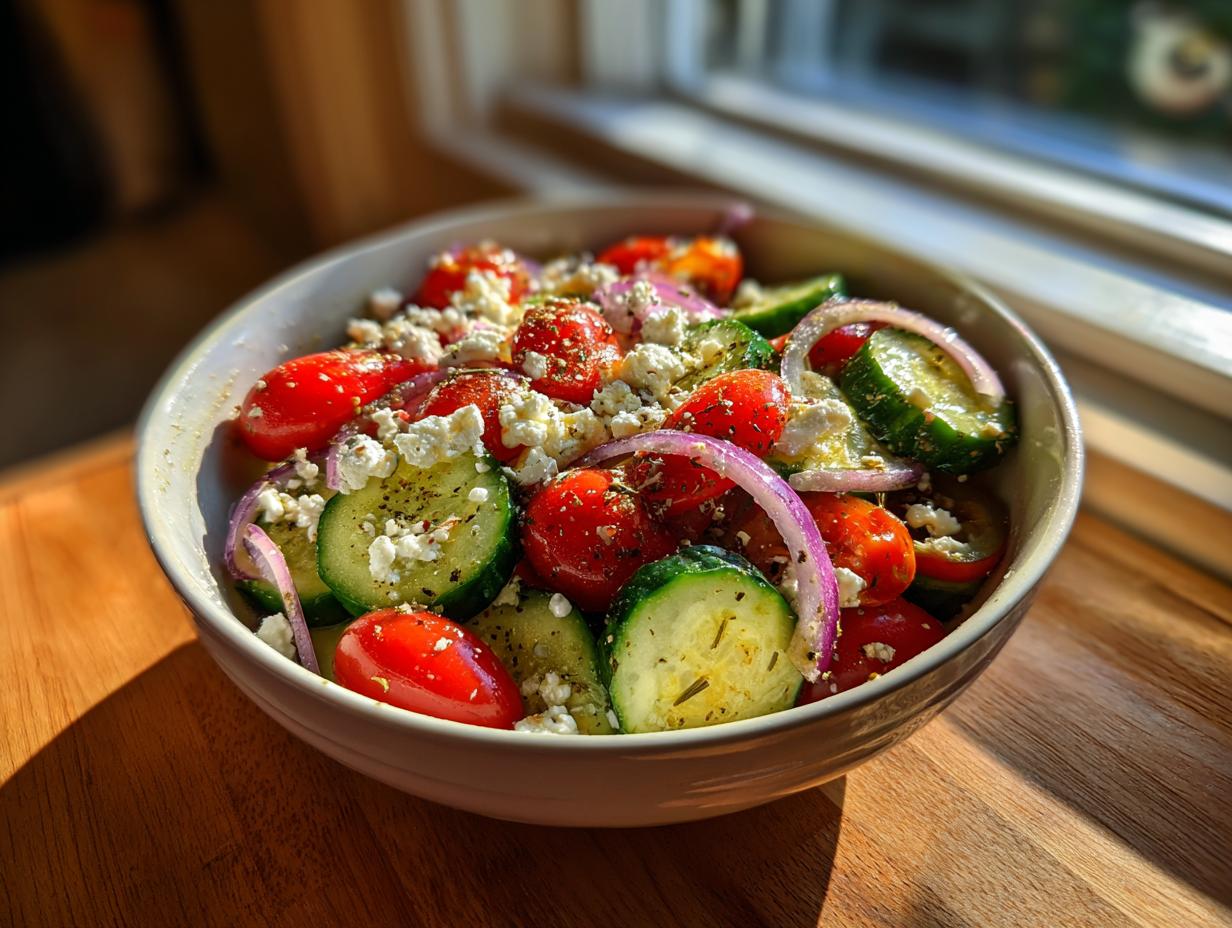 Quick Greek Cucumber Salad