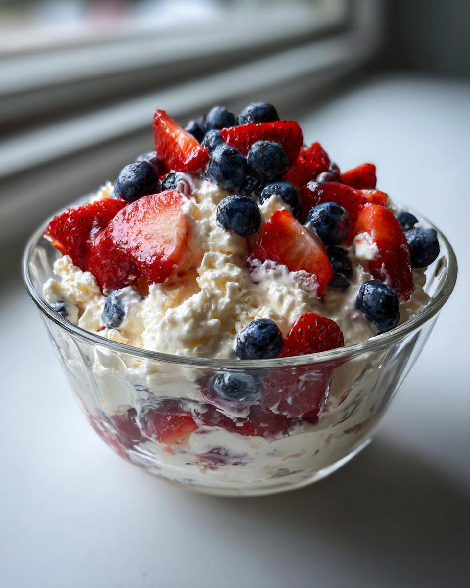 Red, White & Blue Cheesecake Salad - detail 2