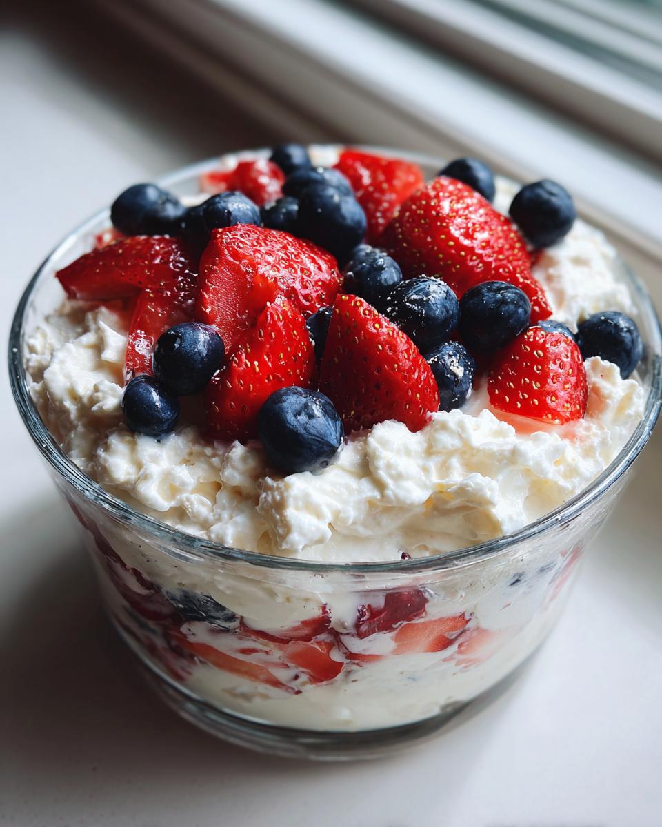 Red, White & Blue Cheesecake Salad - detail 3