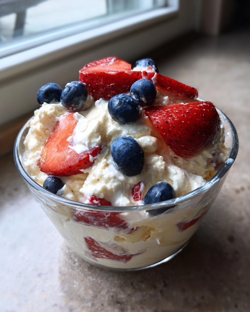 Red, White & Blue Cheesecake Salad - detail 4